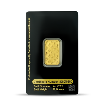 SWISS- Minted Bar - Rectangle Gold