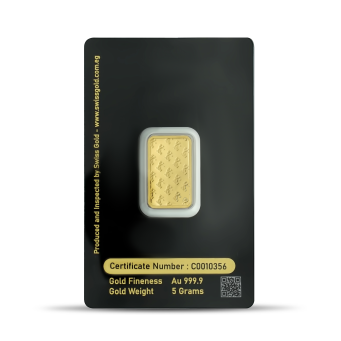 SWISS- Minted Bar - Rectangle Gold